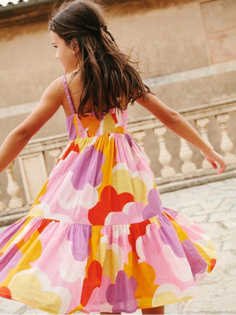 Mini Boden Multi-Color Floral Tiered Sundress Size 8/9 EUC